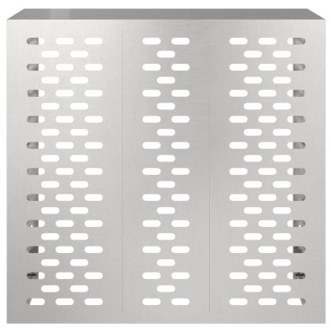 vidaXL Κάλυμμα Κλιματιστικού 110x50x105 εκ Ανοξείδωτο Ατσάλι