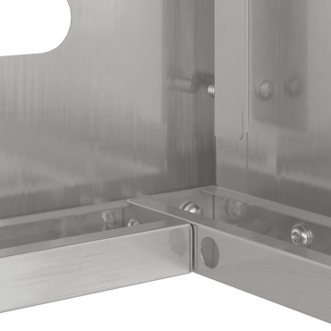 vidaXL Κάλυμμα Κλιματιστικού 110x50x105 εκ Ανοξείδωτο Ατσάλι