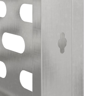 vidaXL Κάλυμμα Κλιματιστικού 110x50x105 εκ Ανοξείδωτο Ατσάλι