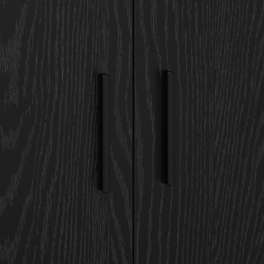 vidaXL Ντουλάπα Αποθήκευσης Μαύρη 127x41x40cm Επεξεργασμένο ξύλο 1 τεμ.