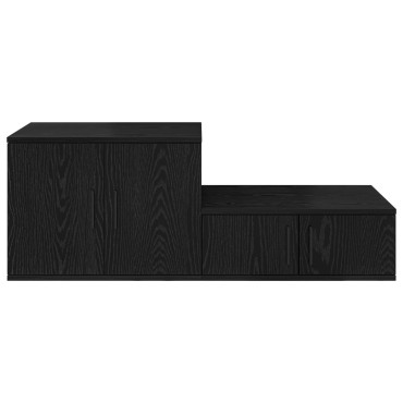 vidaXL Ντουλάπα Αποθήκευσης Μαύρη 127x41x40cm Επεξεργασμένο ξύλο 1 τεμ.