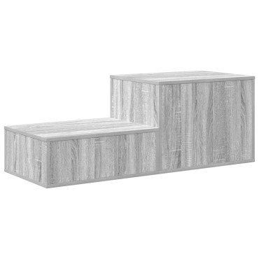 vidaXL Ντουλάπα Αποθήκης Γκρι Σοφίτα 127x41x40cm Κατασκευασμένο από Ξύλο 1 τεμ.
