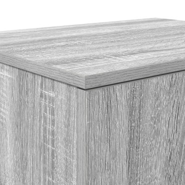 vidaXL Ντουλάπα Αποθήκης Γκρι Σοφίτα 127x41x40cm Κατασκευασμένο από Ξύλο 1 τεμ.