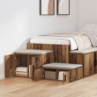 vidaXL Ντουλάπα Αποθήκευσης Παλιού Ξύλου 127x41x40cm Κατασκευασμένο Ξύλο 1 τεμ.