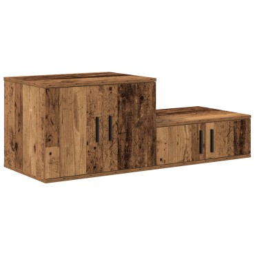 vidaXL Ντουλάπα Αποθήκευσης Παλιού Ξύλου 127x41x40cm Κατασκευασμένο Ξύλο 1 τεμ.
