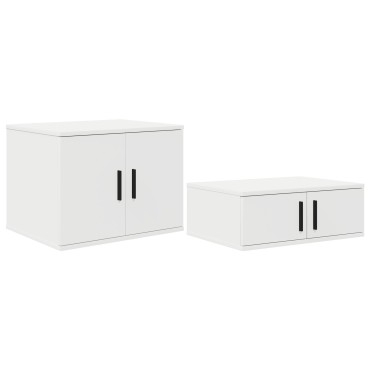 vidaXL Λευκή Ντουλάπα Αποθήκευσης 118x41x40cm από Επεξεργασμένο Ξύλο 1 τεμ.