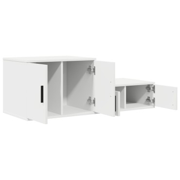 vidaXL Λευκή Ντουλάπα Αποθήκευσης 118x41x40cm από Επεξεργασμένο Ξύλο 1 τεμ.