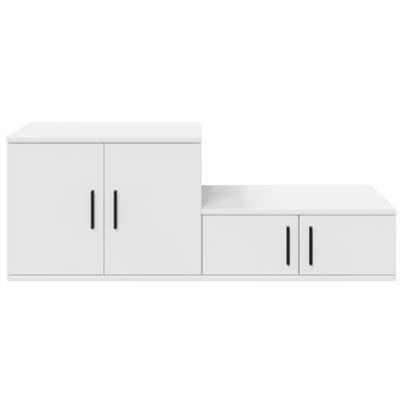vidaXL Λευκή Ντουλάπα Αποθήκευσης 118x41x40cm από Επεξεργασμένο Ξύλο 1 τεμ.