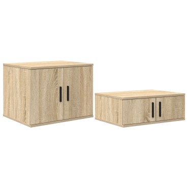 Ντουλάπα αποθήκευσης vidaXL Σονόμα Δρυς 118x41x40cm Φτιαγμένη από ξύλο 1 τεμ.