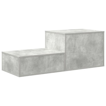 Ντουλάπι αποθήκευσης vidaXL Γκρι Σκυρόδεμα 118x41x40cm Κατασκευασμένο από ξύλο μηχανής 1 τεμ.