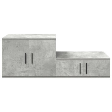 vidaXL Ντουλάπα Αποθήκευσης Γκρι Σκυρόδεμα 103x41x40cm από Ξύλο 1 τεμ.