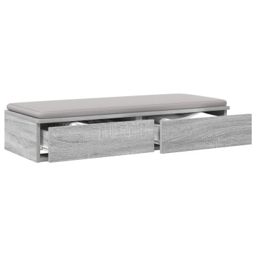 vidaXL Συρτάρια κρεβατιού Γκρίζο Σονομα 100x36,5x16,5 εκ 1 τεμ.