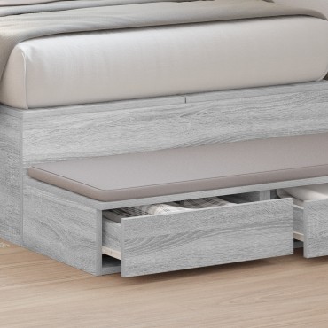 vidaXL Συρτάρια κρεβατιού Γκρίζο Σονομα 100x36,5x16,5 εκ 1 τεμ.