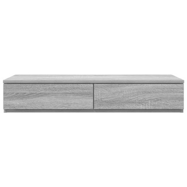 vidaXL Συρτάρια κρεβατιού Γκρίζο Σονομα 100x36,5x16,5 εκ 1 τεμ.