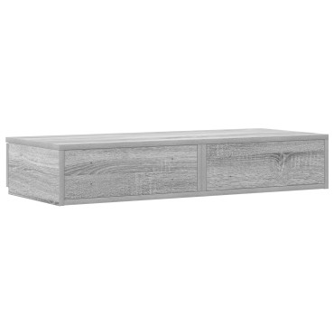 vidaXL Συρτάρια κρεβατιού Γκρίζο Σονομα 100x36,5x16,5 εκ 1 τεμ.