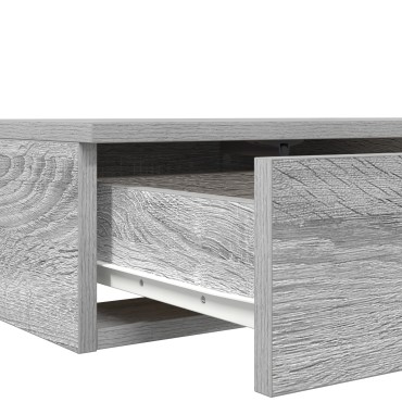 vidaXL Συρτάρια κρεβατιού Γκρίζο Σονομα 100x36,5x16,5 εκ 1 τεμ.