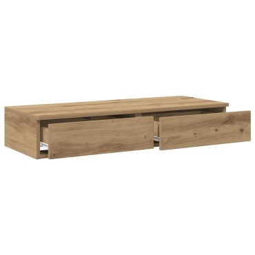 vidaXL Συρτάρια Κρεβατιού Artisan Oak 100x36,5x16,5cm Φτιαγμένο από Στερεό Ξύλο 1 τεμ.