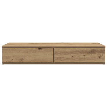 vidaXL Συρτάρια Κρεβατιού Artisan Oak 100x36,5x16,5cm Φτιαγμένο από Στερεό Ξύλο 1 τεμ.