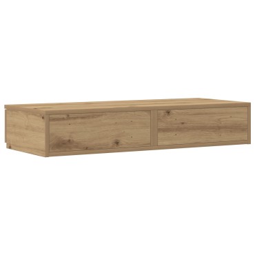 vidaXL Συρτάρια Κρεβατιού Artisan Oak 100x36,5x16,5cm Φτιαγμένο από Στερεό Ξύλο 1 τεμ.