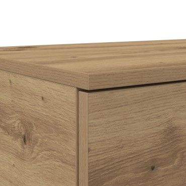 vidaXL Συρτάρια Κρεβατιού Artisan Oak 100x36,5x16,5cm Φτιαγμένο από Στερεό Ξύλο 1 τεμ.