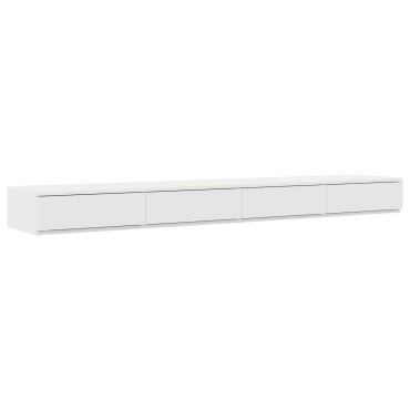 vidaXL Συρτάρια Κρεβατιού Λευκό 200x36,5x16,5cm Μηχανικά Ξύλο 1 τεμ.