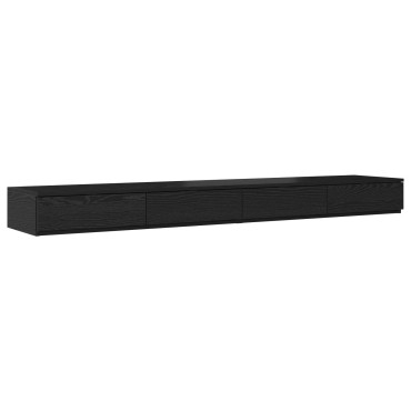 vidaXL Συρτάρια Κρεβατιού Μαύρο 200x36,5x16,5cm Επεξεργασμένο Ξύλο 1 τεμ.
