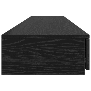 vidaXL Συρτάρια Κρεβατιού Μαύρο 200x36,5x16,5cm Επεξεργασμένο Ξύλο 1 τεμ.