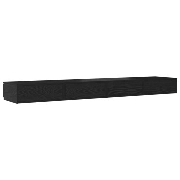 vidaXL Συρτάρια Κρεβατιού Μαύρο 200x36,5x16,5cm Επεξεργασμένο Ξύλο 1 τεμ.
