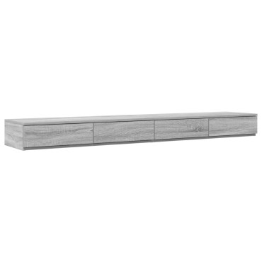 vidaXL Συρτάρια Κρεβατιού Γκρι Sonoma 200x36,5x16,5cm Κατασκευασμένο Ξύλο 1 τεμ.