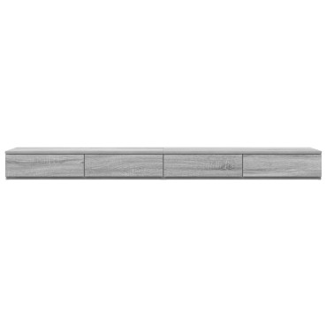 vidaXL Συρτάρια Κρεβατιού Γκρι Sonoma 200x36,5x16,5cm Κατασκευασμένο Ξύλο 1 τεμ.