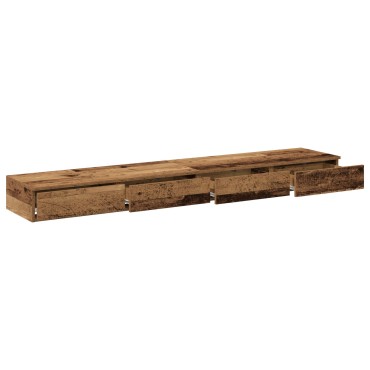 vidaXL Συρτάρια Κρεβατιού Παλιού Ξύλου 200x36,5x16,5cm Κατασκευασμένο Ξύλο 1 τεμ.
