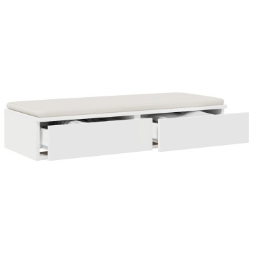 vidaXL Κρεβάτι με συρτάρια Λευκό 80x36,5x16,5cm Συνθετικό ξύλο 1 τεμ.