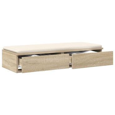 vidaXL Συρτάρια Κρεβατιού Σοβάνα Δρυς 80x36,5x16,5cm Επεξεργασμένο Ξύλο 1 τεμ.