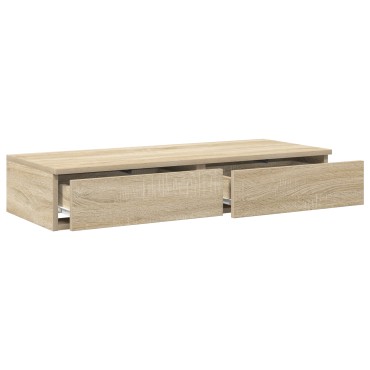 vidaXL Συρτάρια Κρεβατιού Σοβάνα Δρυς 80x36,5x16,5cm Επεξεργασμένο Ξύλο 1 τεμ.