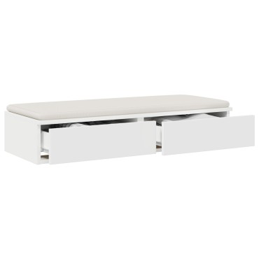 vidaXL Συρτάρια Κρεβατιού Λευκό 90x36,5x16,5cm Φτιαγμένο από Ξύλο 1 τεμ.