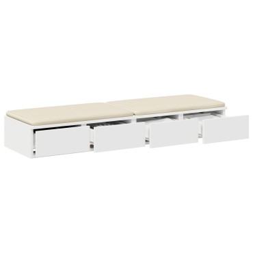 vidaXL Συρταριέρες Λευκές 120x36,5x16,5cm από κατασκευασμένο ξύλο 1 τεμ.
