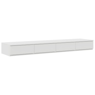 vidaXL Κομοδίνα Λευκό MDF 140x36.5x16.5cm Κομοδίνο Ορθογώνιο 1 τεμ.