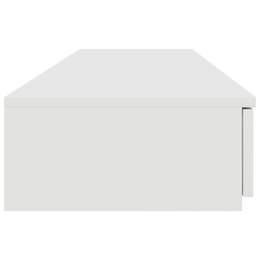 vidaXL Κομοδίνα Λευκό MDF 140x36.5x16.5cm Κομοδίνο Ορθογώνιο 1 τεμ.