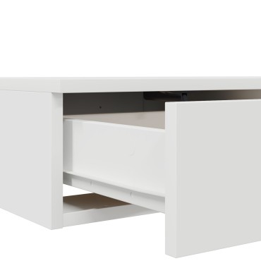 vidaXL Κομοδίνα Λευκό MDF 140x36.5x16.5cm Κομοδίνο Ορθογώνιο 1 τεμ.