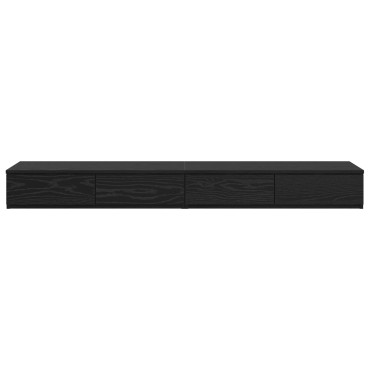 vidaXL Κομοδίνα Μαύρη Δρυς Ξύλο 150x36.5x16.5cm Κομοδίνο 1 τεμ.
