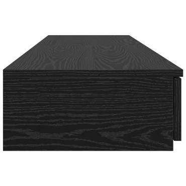 vidaXL Κομοδίνα Μαύρη Δρυς Ξύλο 150x36.5x16.5cm Κομοδίνο 1 τεμ.