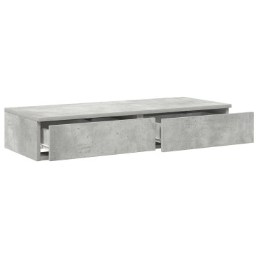 vidaXL Συρτάρια Κρεβατιού Γκρι Τσιμεντένιο 75x36,5x16,5cm Κατασκευασμένο από Ξύλο 1 τεμ.