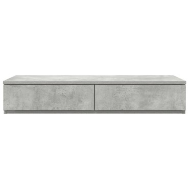 vidaXL Συρτάρια Κρεβατιού Γκρι Τσιμεντένιο 75x36,5x16,5cm Κατασκευασμένο από Ξύλο 1 τεμ.