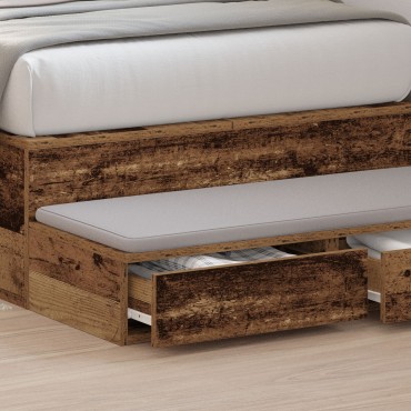 vidaXL Συρτάρια Κρεβατιού Παλιό Ξύλο 75x36,5x16,5cm Φτιαγμένο από Ξύλο 1 τεμ.