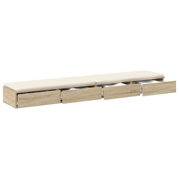 vidaXL Συρτάρια Κρεβατιού Σονούμα Δρυς 180x36,5x16,5cm Επεξεργασμένου Ξύλου 1 τεμ.
