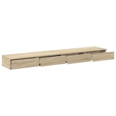 vidaXL Συρτάρια Κρεβατιού Σονούμα Δρυς 180x36,5x16,5cm Επεξεργασμένου Ξύλου 1 τεμ.