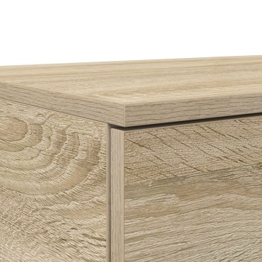 vidaXL Συρτάρια Κρεβατιού Σονούμα Δρυς 180x36,5x16,5cm Επεξεργασμένου Ξύλου 1 τεμ.