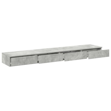 VidaXL Συρτάρια Κρεβατιού Γκρι Σκυροδέματος 180x36,5x16,5cm Επεξεργασμένο Ξύλο 1 τεμ.