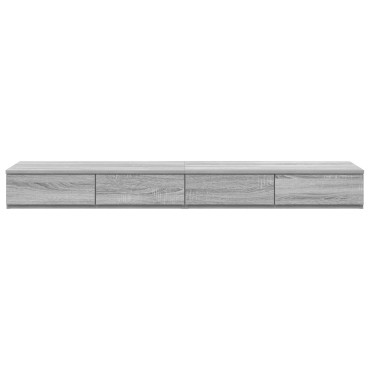 vidaXL Συρτάρια Κρεβατιού Γκρι Sonoma 135x36,5x16,5cm Ξύλο Μηχανής 1 τεμ.