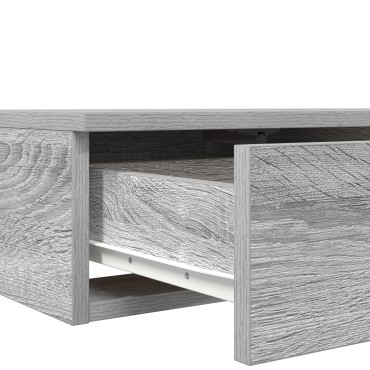 vidaXL Συρτάρια Κρεβατιού Γκρι Sonoma 135x36,5x16,5cm Ξύλο Μηχανής 1 τεμ.
